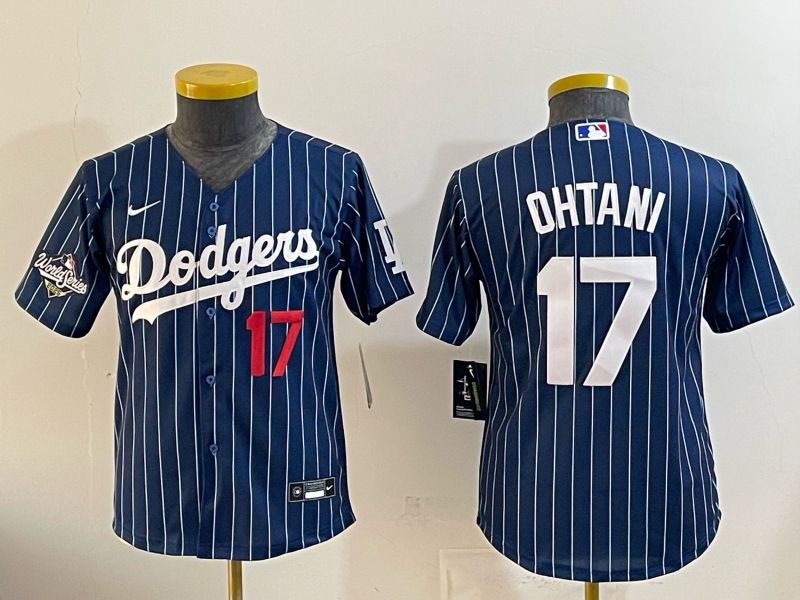 Youth Nike 2026 Los Angeles Dodgers #17 Ohtani  Blue Stripe Game MLB Jersey 120811->youth mlb jersey->Youth Jersey